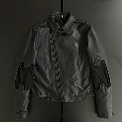 2004ss helmut lang dragonfly cutout leather jacket 48