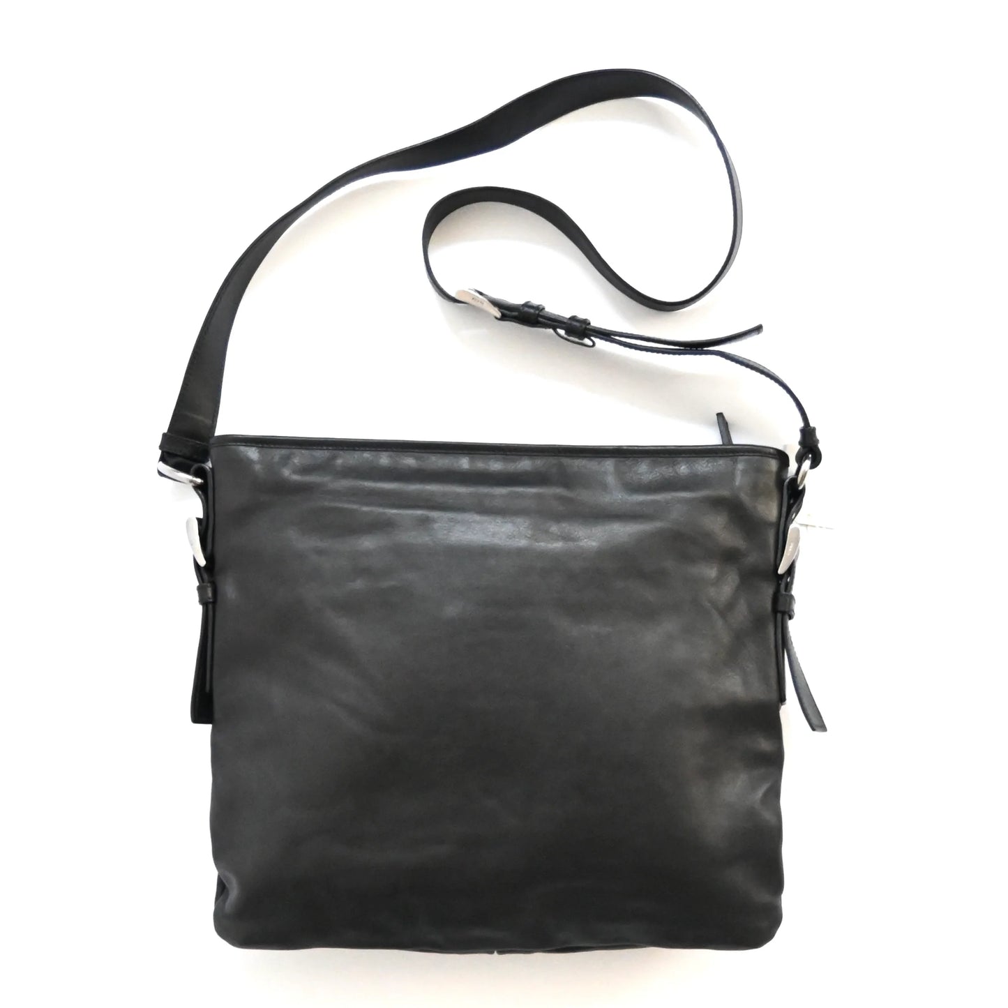 1990s prada cow leather shoulder bag