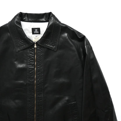 1990s versace kint docking fake leather jacket XL
