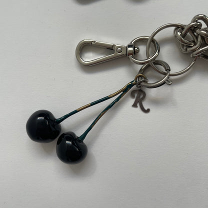 2019aw raf simons twisted black cherry wallet chain
