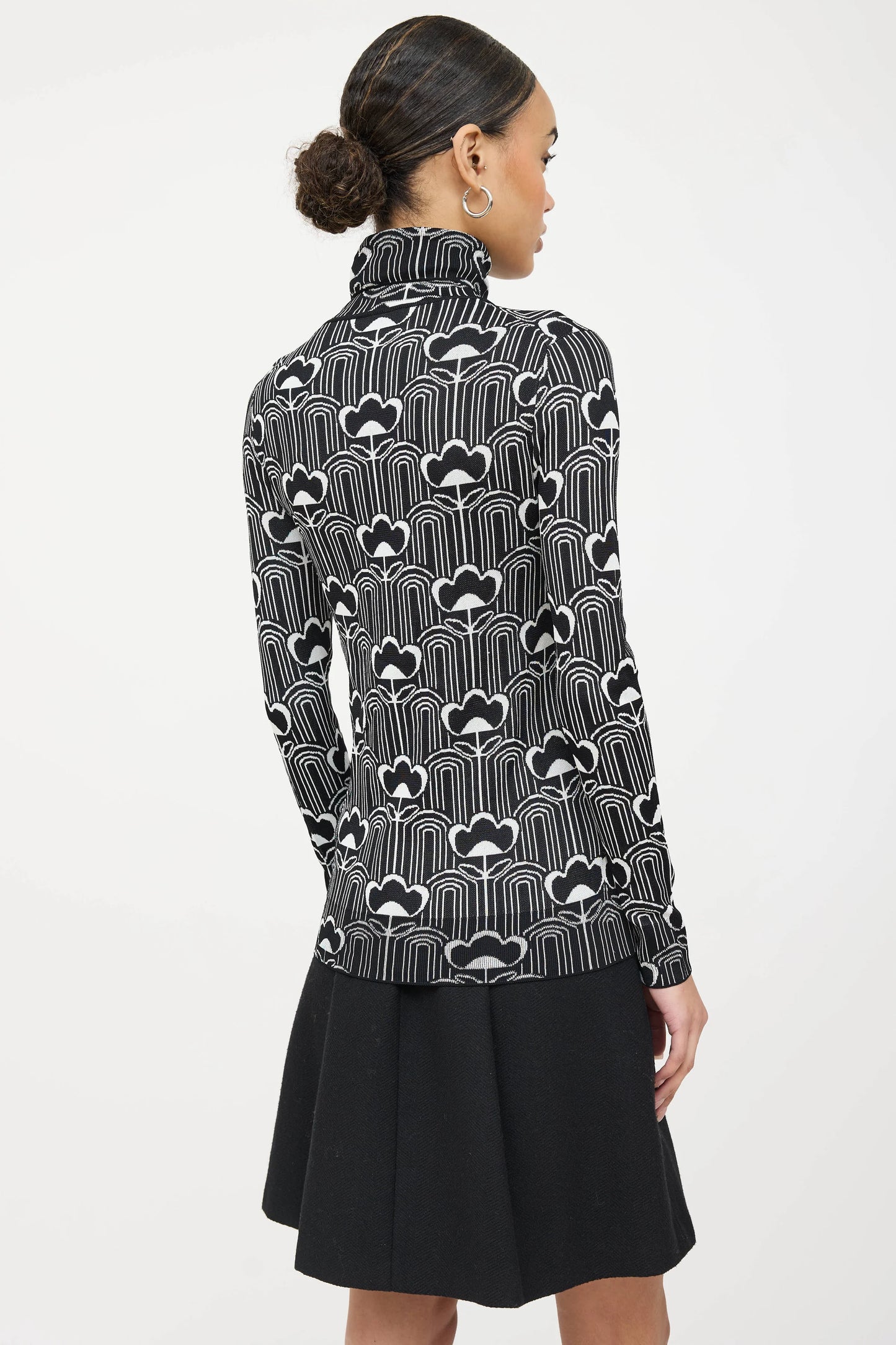 2021aw prada wool floral turtleneck sweater 50 by raf simons