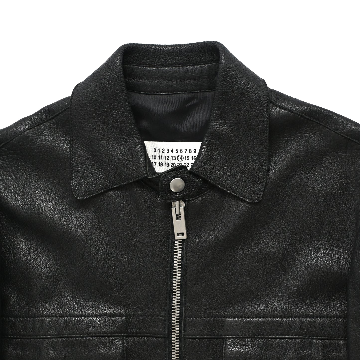 2017aw martin margiela front pocket leather jacket 50