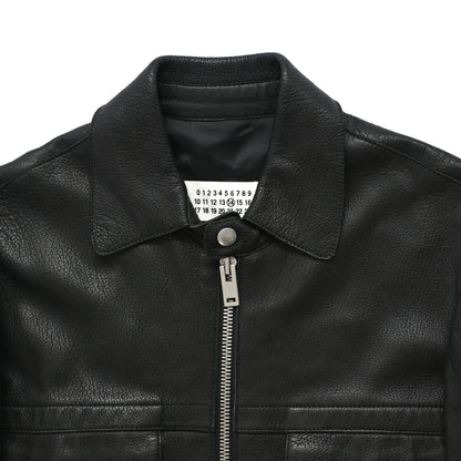2017aw martin margiela front pocket leather jacket 50