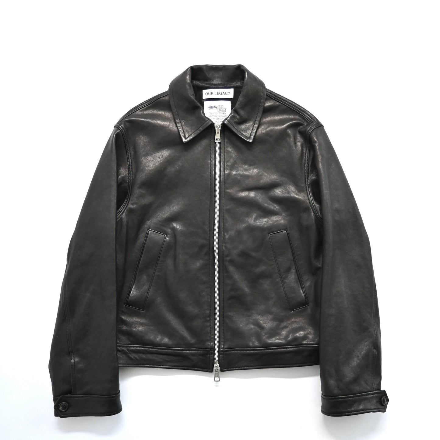 2023aw stussy x our legacy work shop blouson leather jacket L
