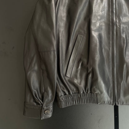1990s salvatore ferragamo lamb leather jacket 50