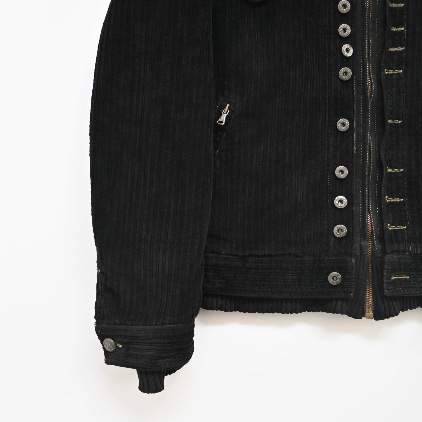 2000s dolce&gabbana corduroy layered jacket 54