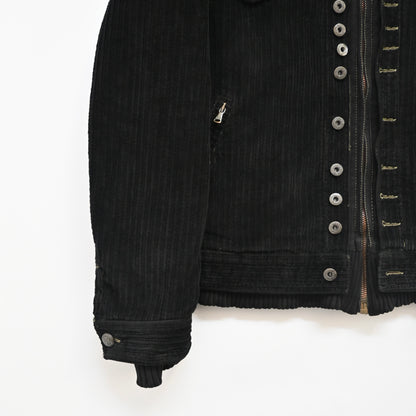 2000s dolce&gabbana corduroy layered jacket 54