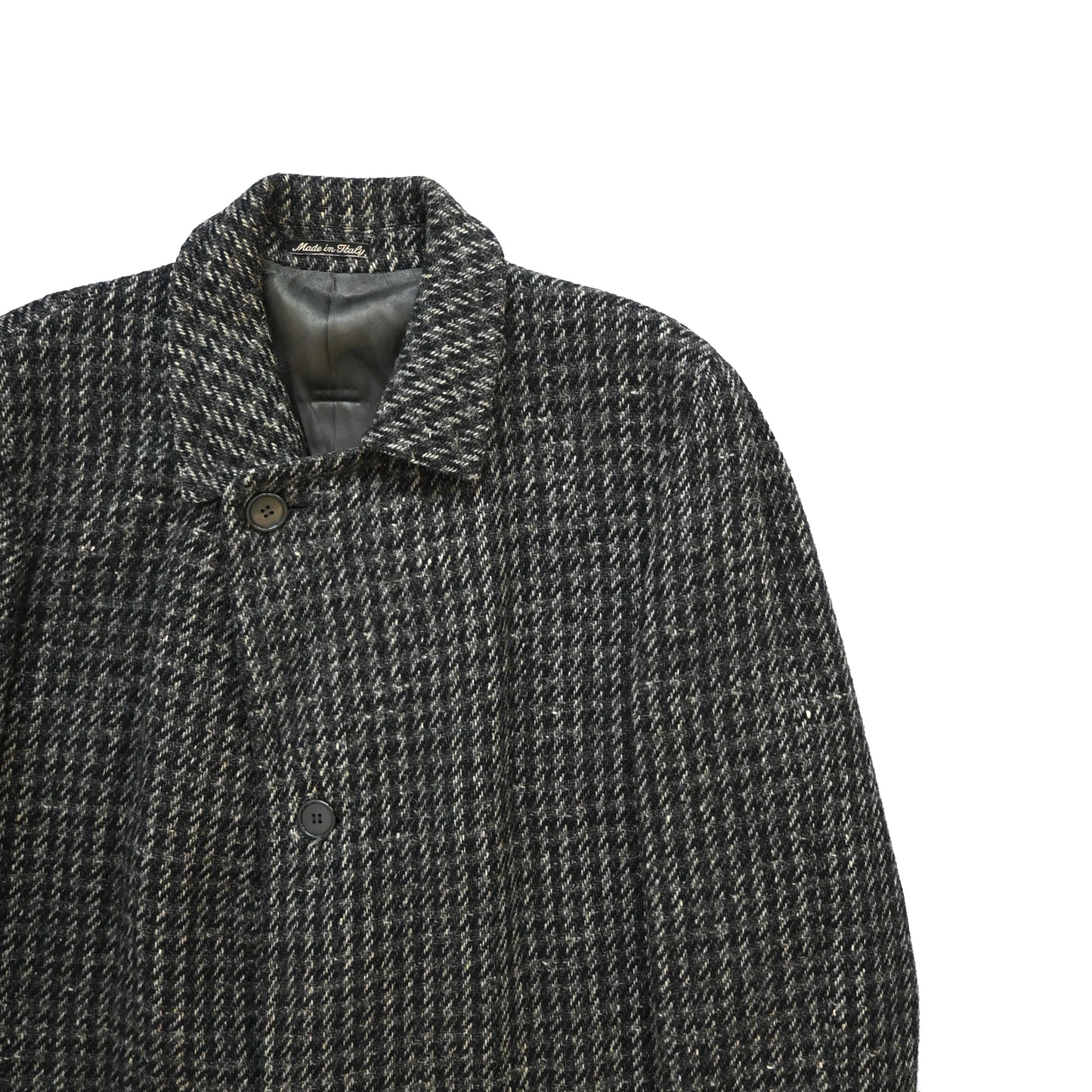 1989aw giorgio armani tweed wool long coat 48