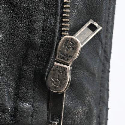 1990s salvatore ferragamo gemuine leather jacket 48