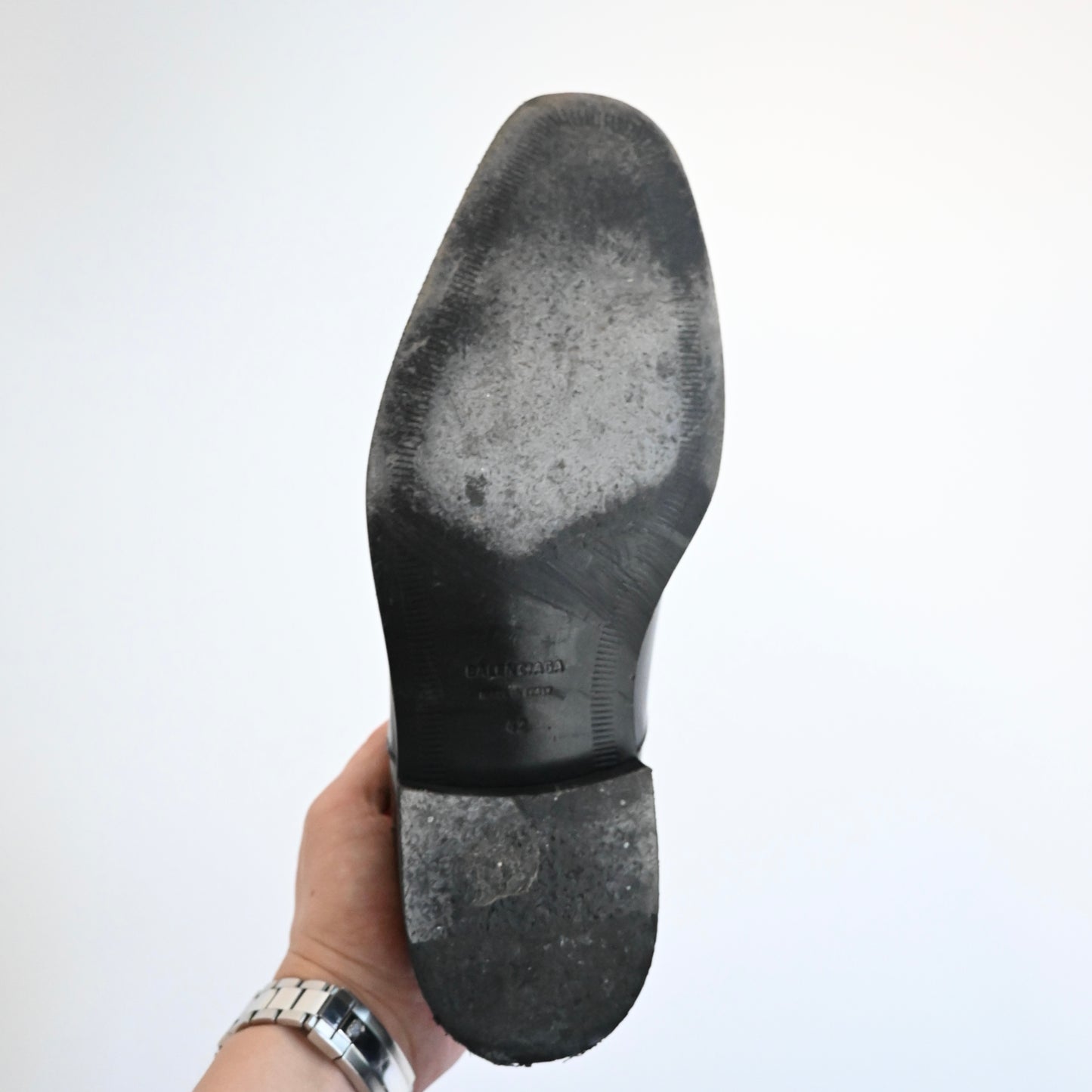 2020aw balenciaga glossy patented calfskin shoes 42