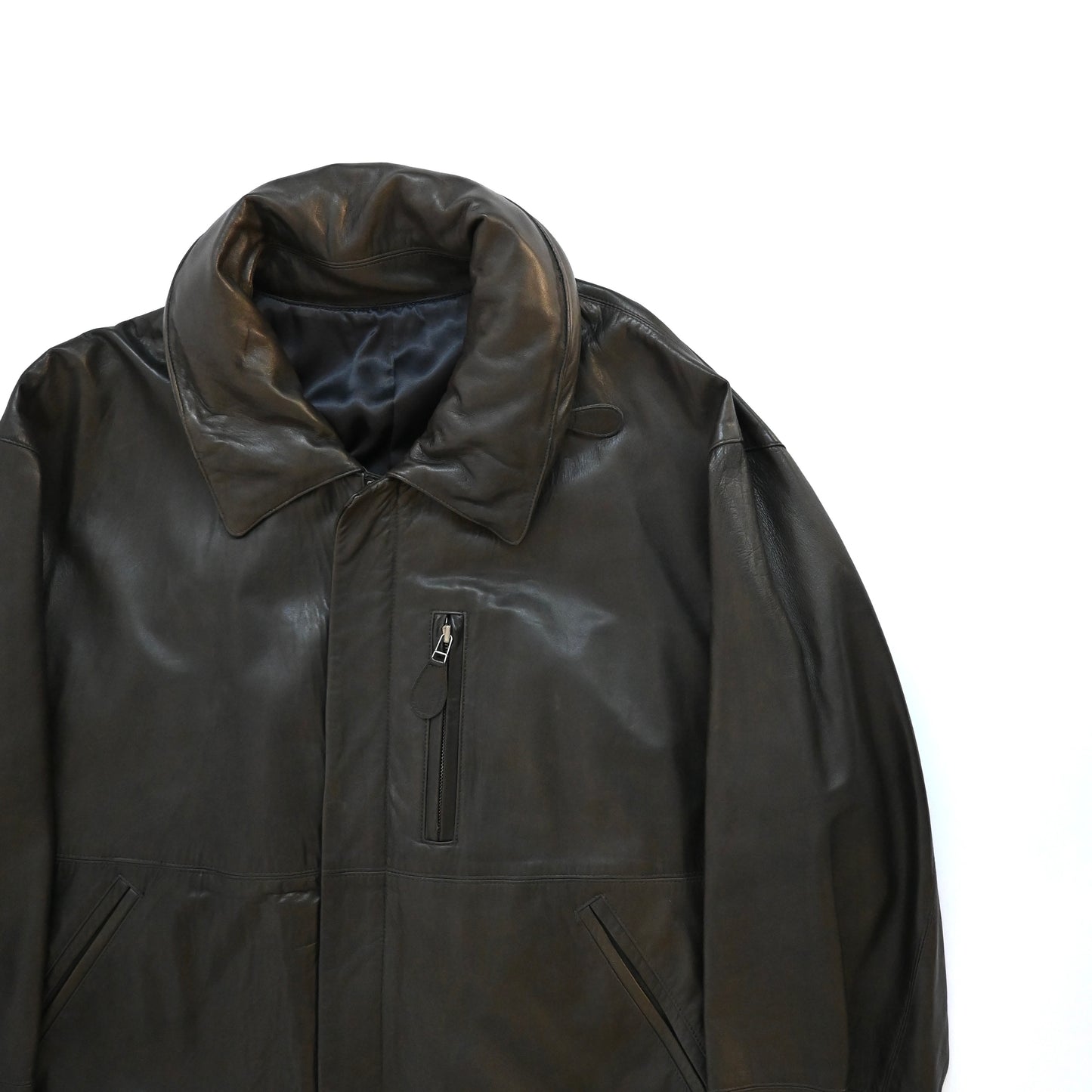 1992ss issey miyake lamb leather flight jacket L