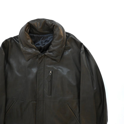 1992ss issey miyake lamb leather flight jacket L