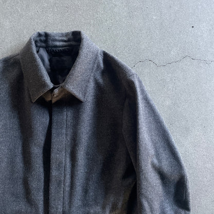 2009aw prada tiered leather wool coat