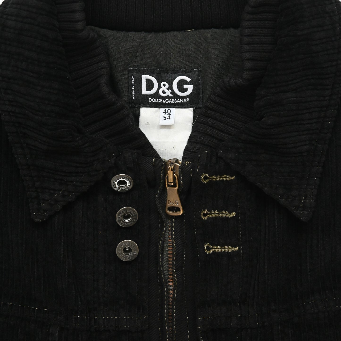 2000s dolce&gabbana corduroy layered jacket 54