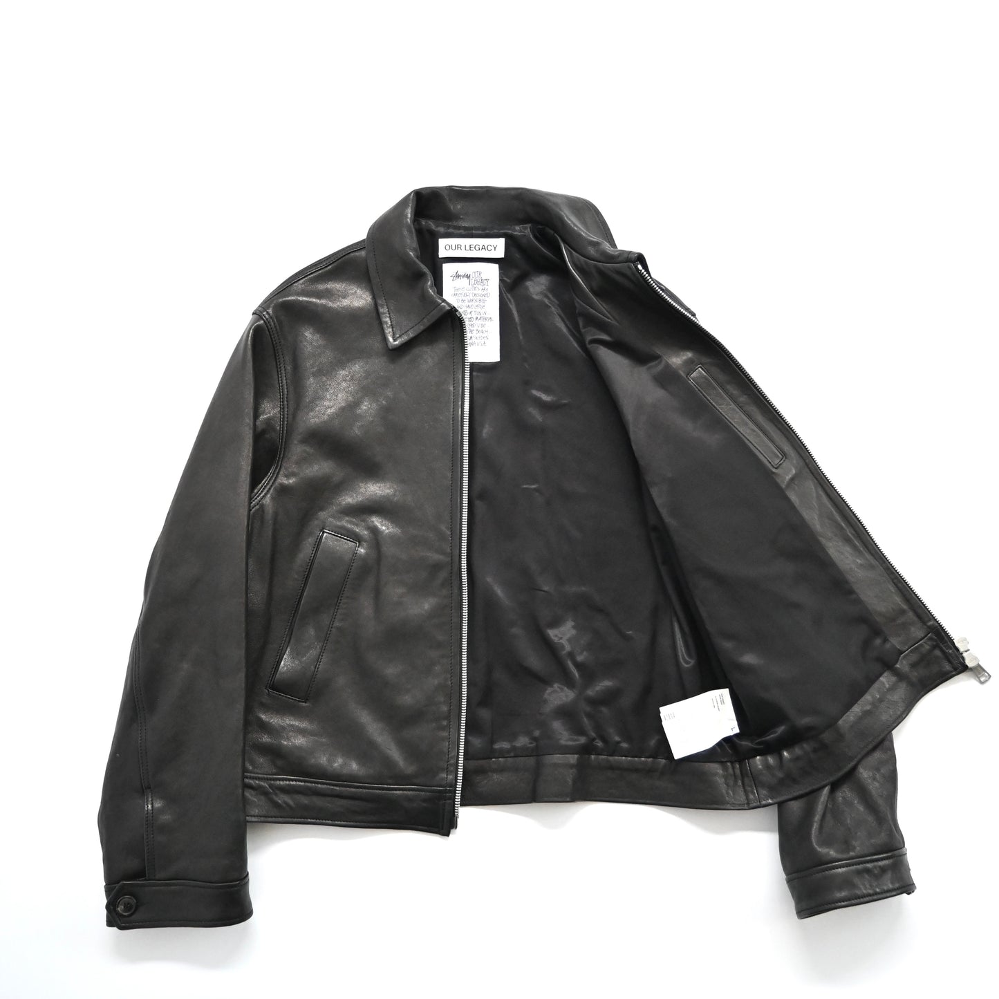 2023aw stussy x our legacy work shop blouson leather jacket L