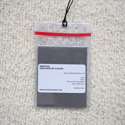 2018aw kiko kostadinov delva sleeve Intarsia knit sweater L