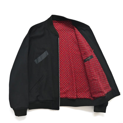 1980s comme des garcons homme mulch pocket wool bomber jacket M
