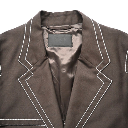 2015ss prada cotton stitch coat 46