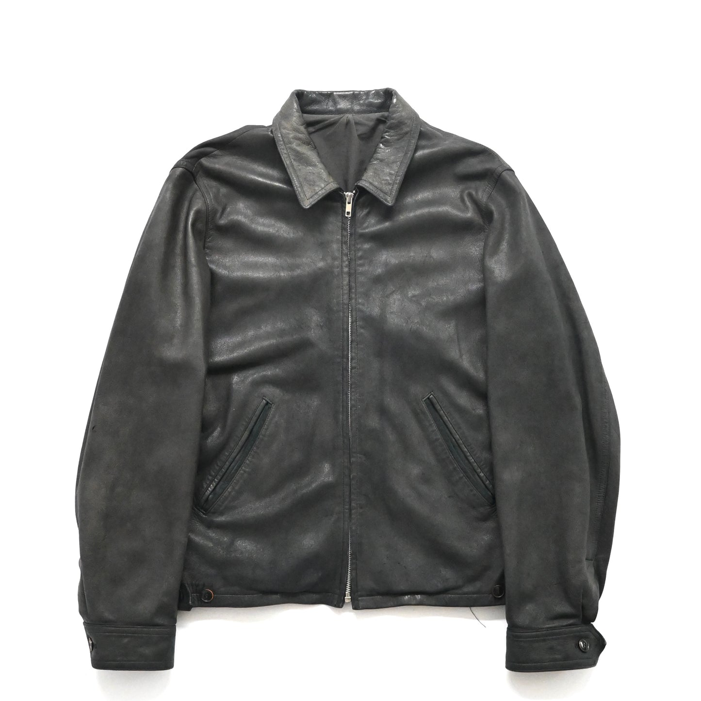 1990s agnes b gemuine leather jacket 1