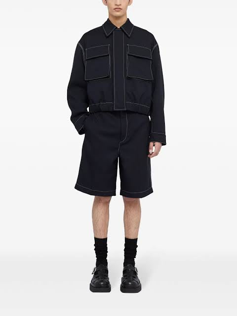 2025ss jil sander contrast stitching twill jacket 46