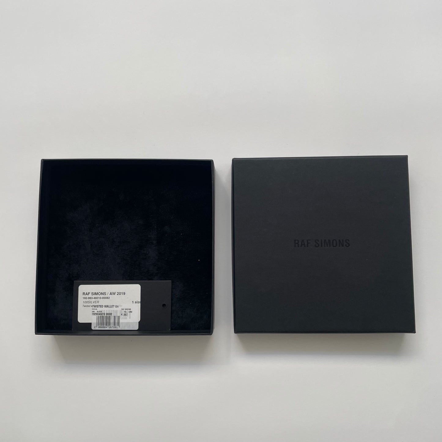 2019aw raf simons twisted black cherry wallet chain