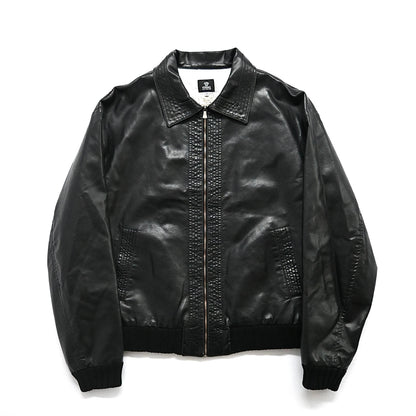 1990s versace kint docking fake leather jacket XL