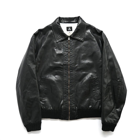 1990s versace kint docking fake leather jacket XL