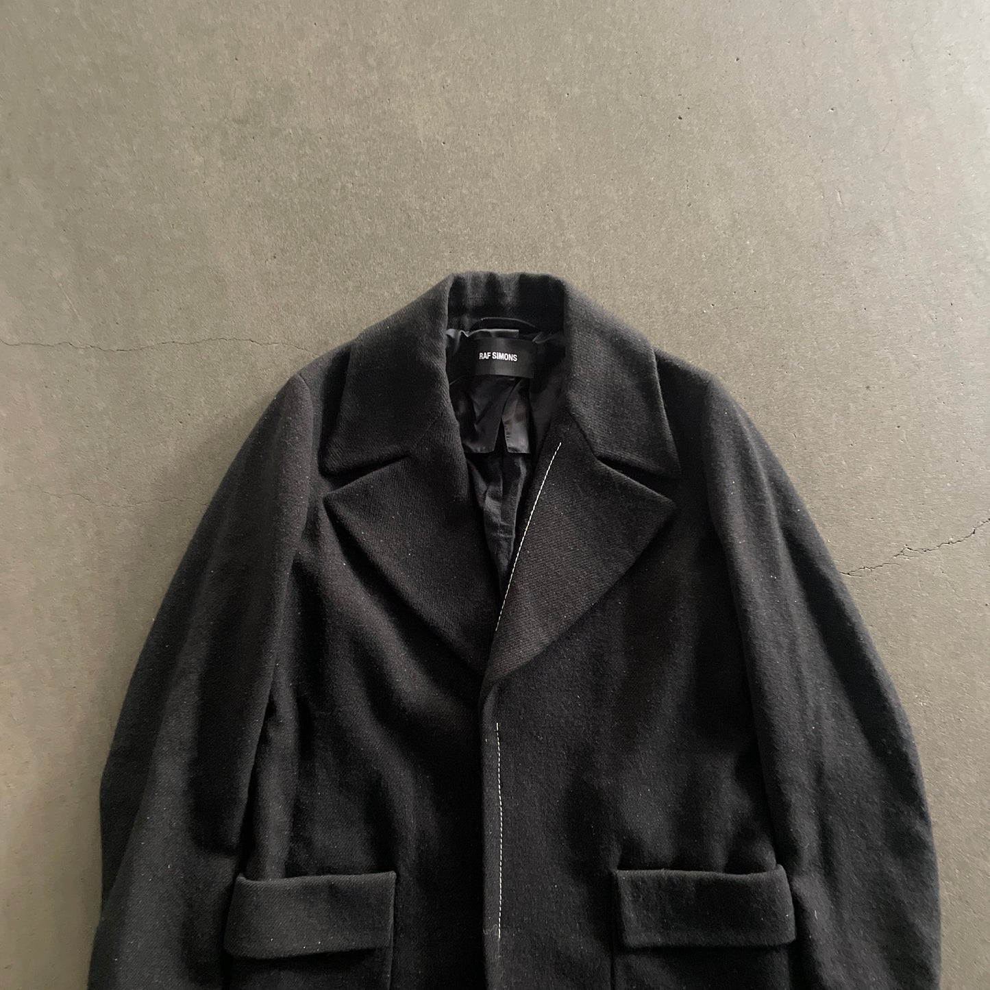 2015aw raf simons stitch wool coat 46