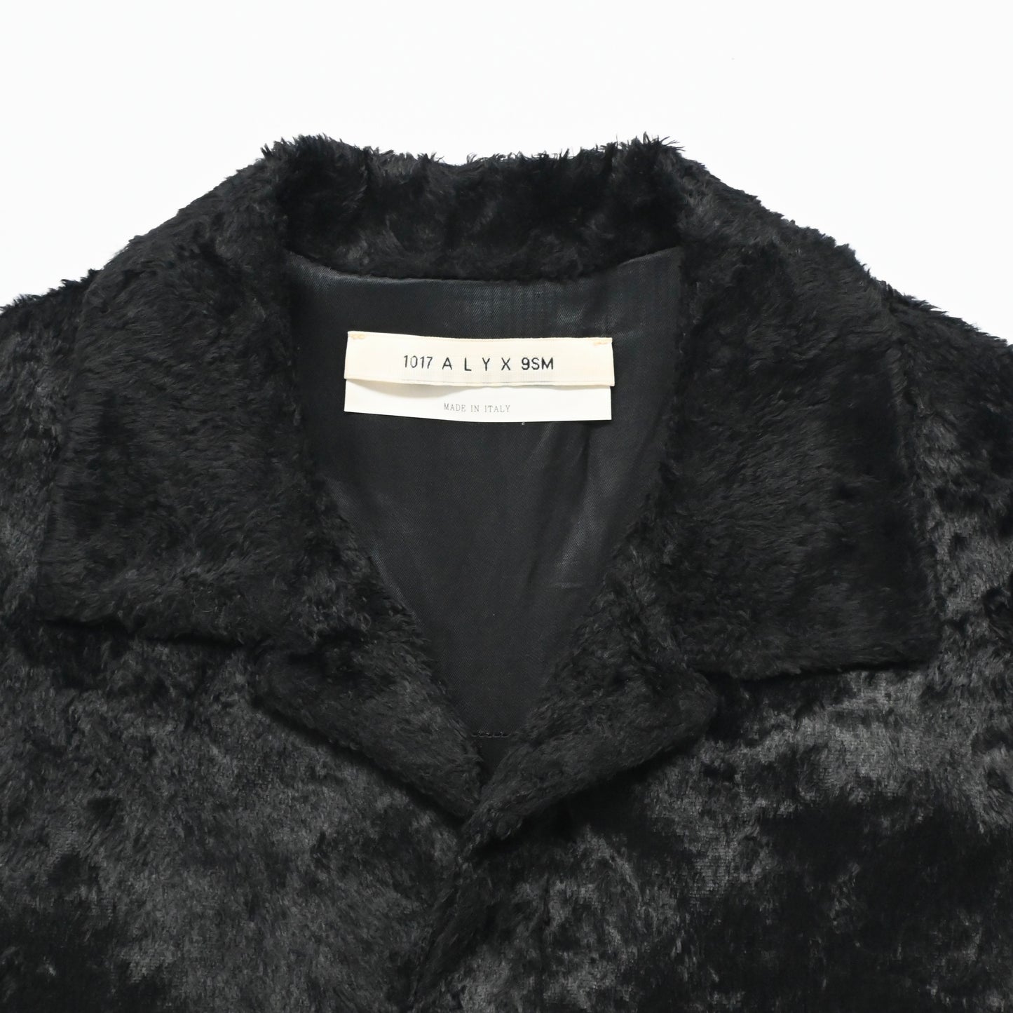 2021ss 1017 alyx 9sm  camp collar faux pony hair shirt 46