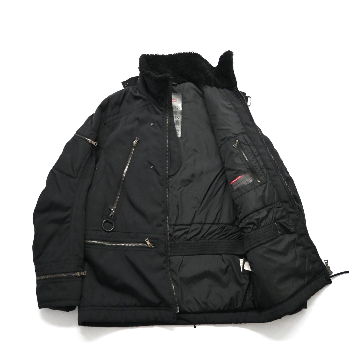 2000s prada sports boa docking  nylon gimmick jacket 54