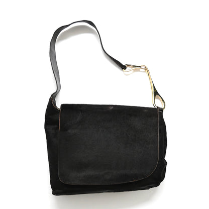 1996aw gucci gold bangle calf hair shoulder bag