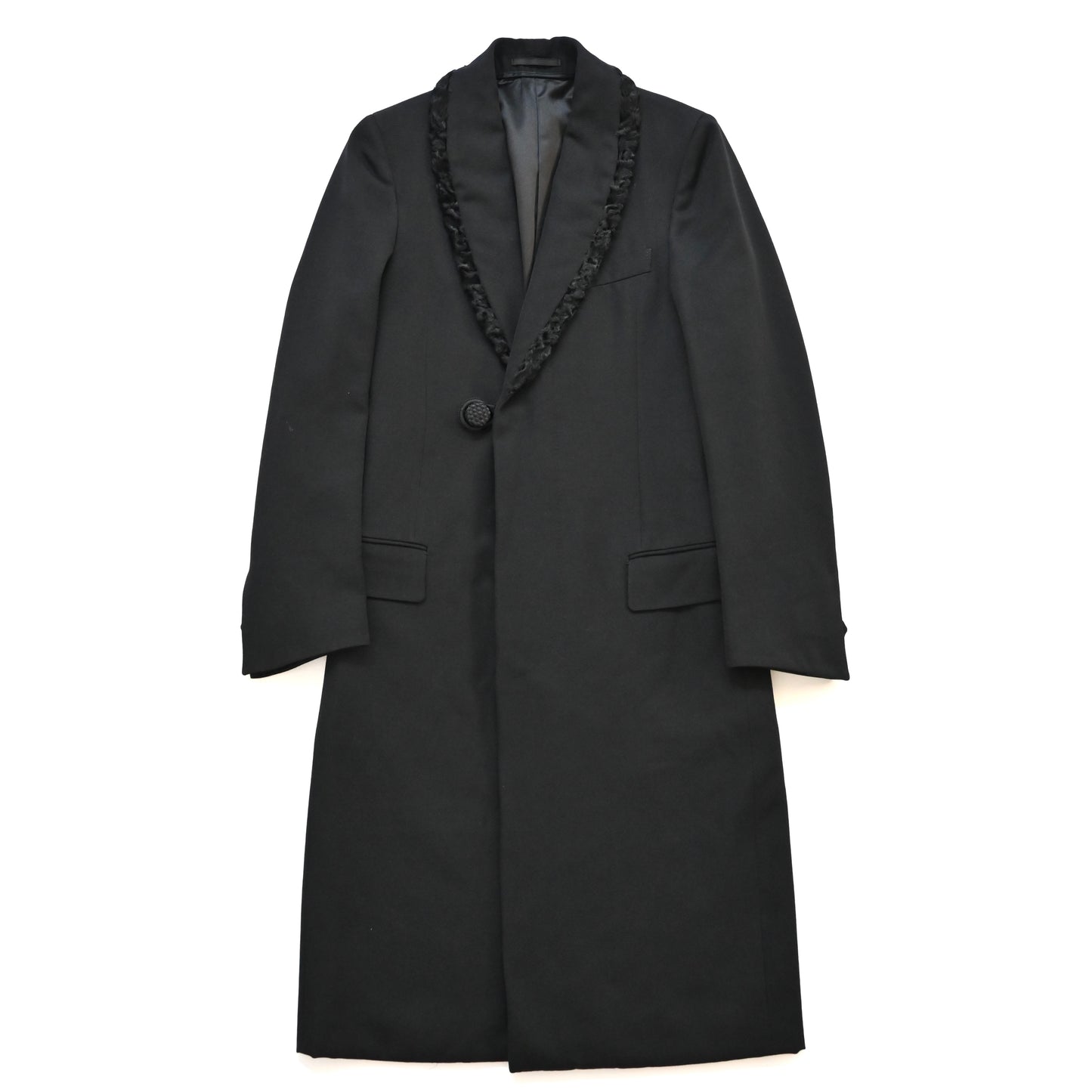 2001aw Yves saint laurent rive gauch fur docking wool coat 44 by Tom ford