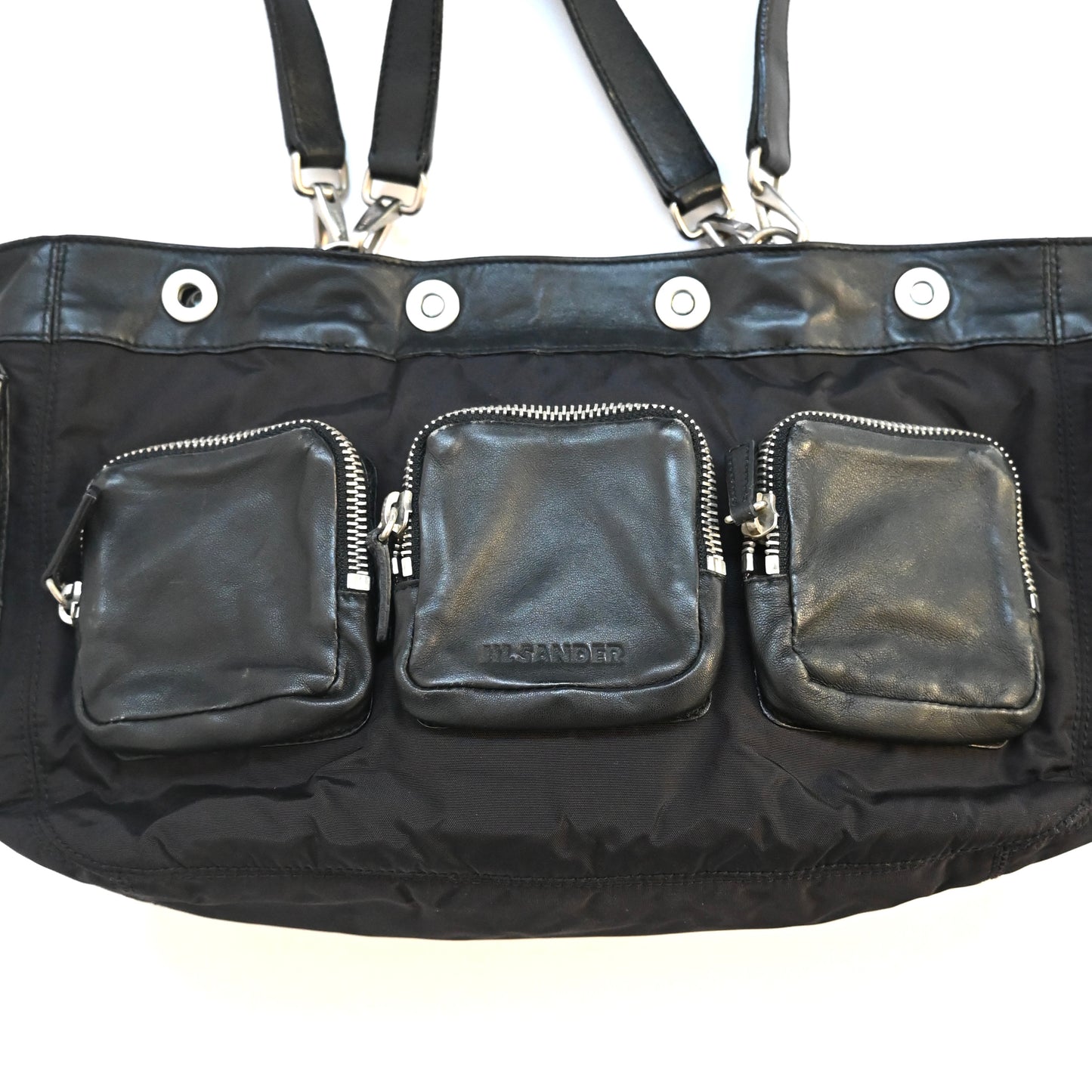 2002ss jil sander leather docking mulch pocket hand bag
