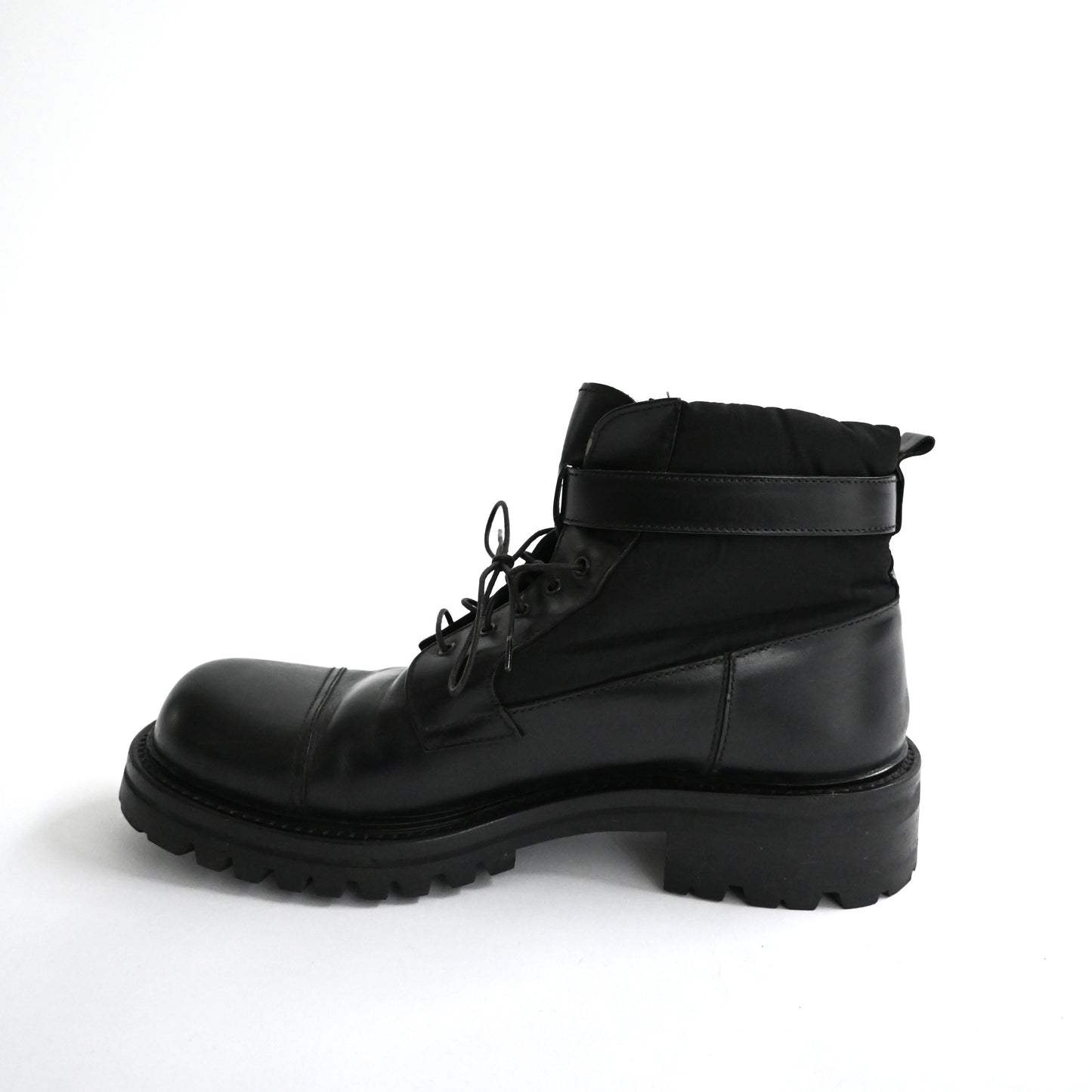 1999aw prada side release buckle leather boots 42