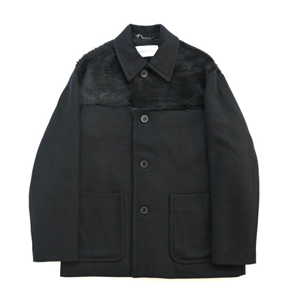 2023aw dries van noten work wear panelled wool coat M