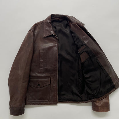 1990s prada cow leather jacket 48