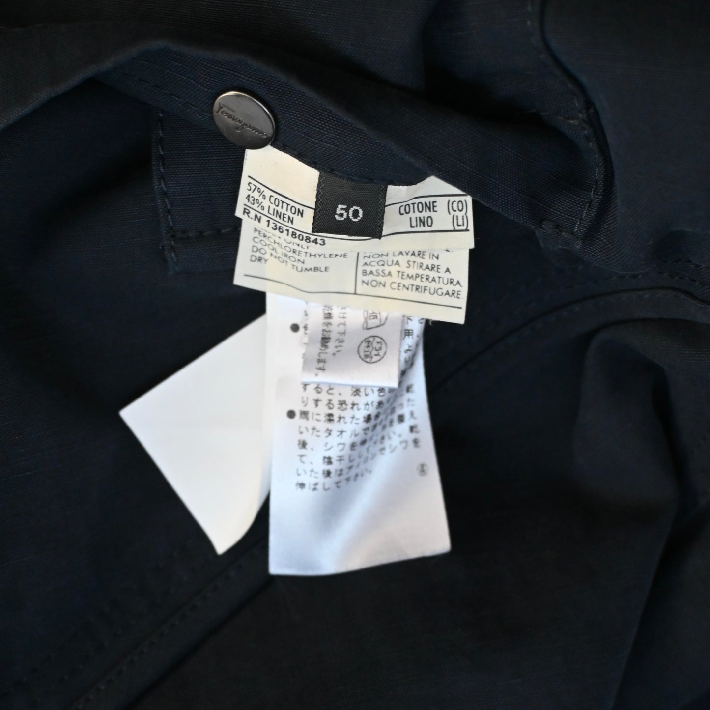 2000s salvatore ferragamo silver bangle cotton blouson 50