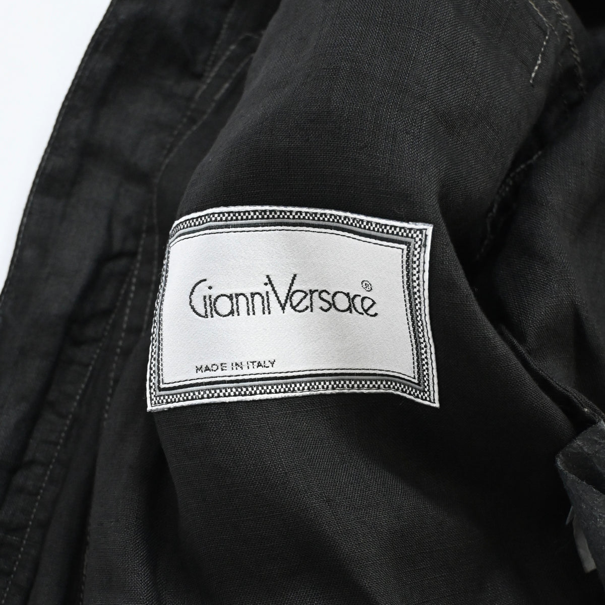 1980s gianni versace linen bomber jacket 48