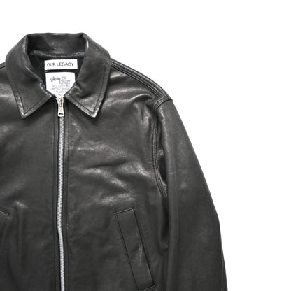 2023aw stussy x our legacy work shop blouson leather jacket L