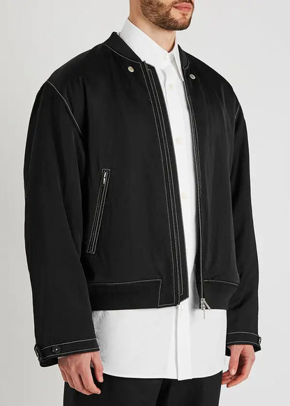 2021ss jil sander satin bomber  jacket 48