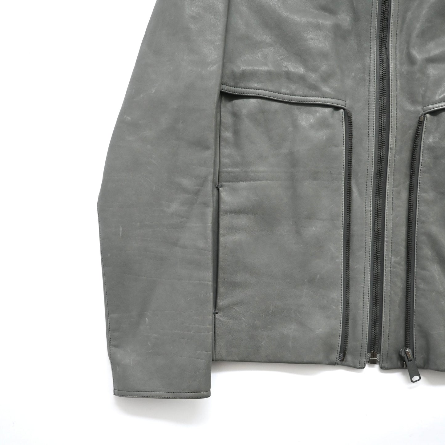 2010aw balenciaga high neck cow leather blouson 48