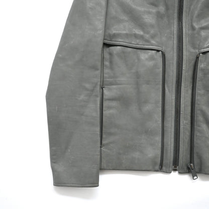 2010aw balenciaga high neck cow leather blouson 48