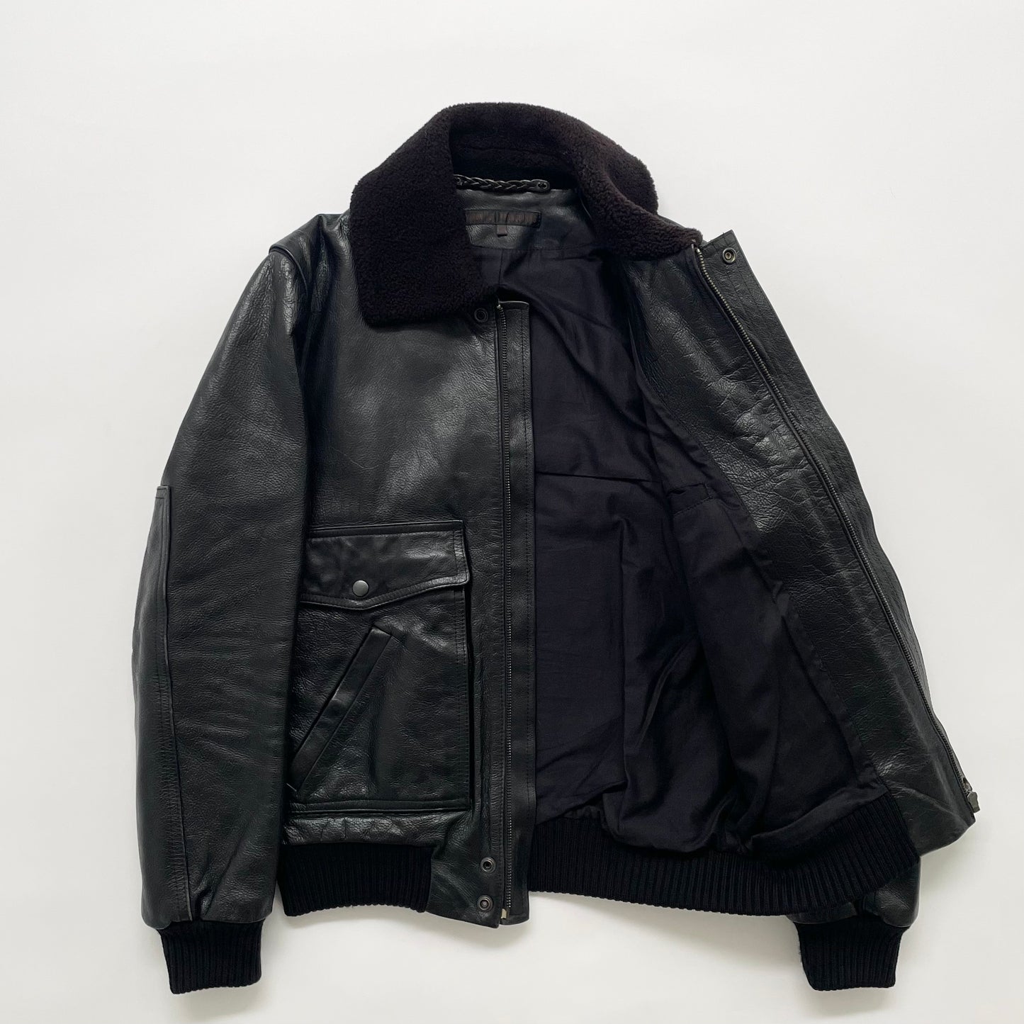 2003aw veronique branquinho caw leather flight jacket 46