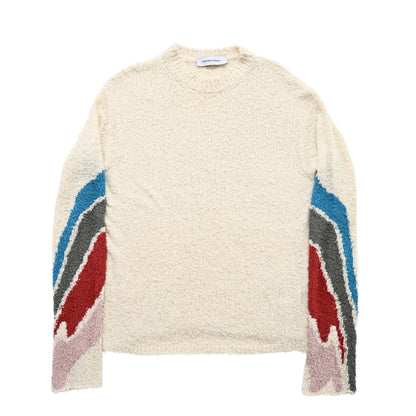 2018aw kiko kostadinov delva sleeve Intarsia knit sweater L
