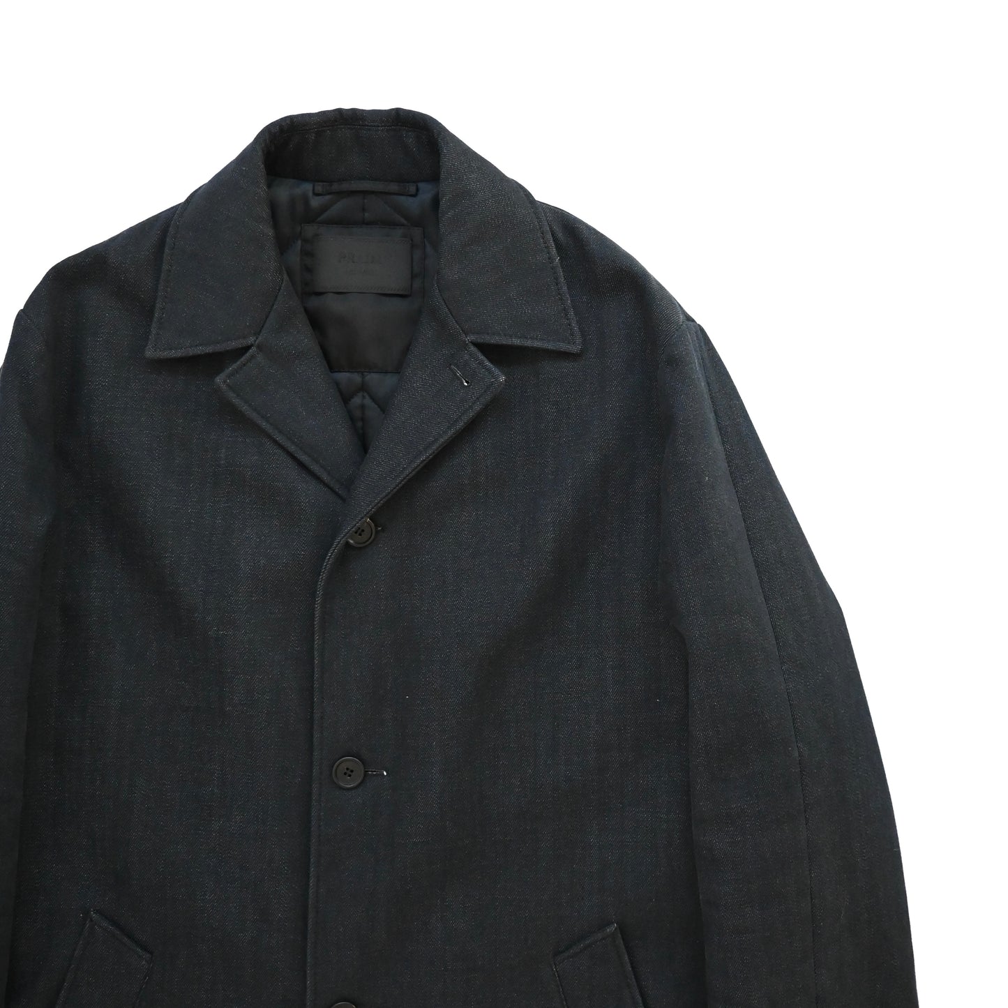 2019aw prada quilting padded denim coat 48