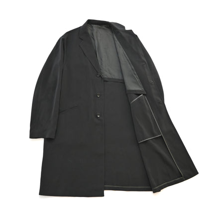 1990s giorgio armani polyester long coat 48