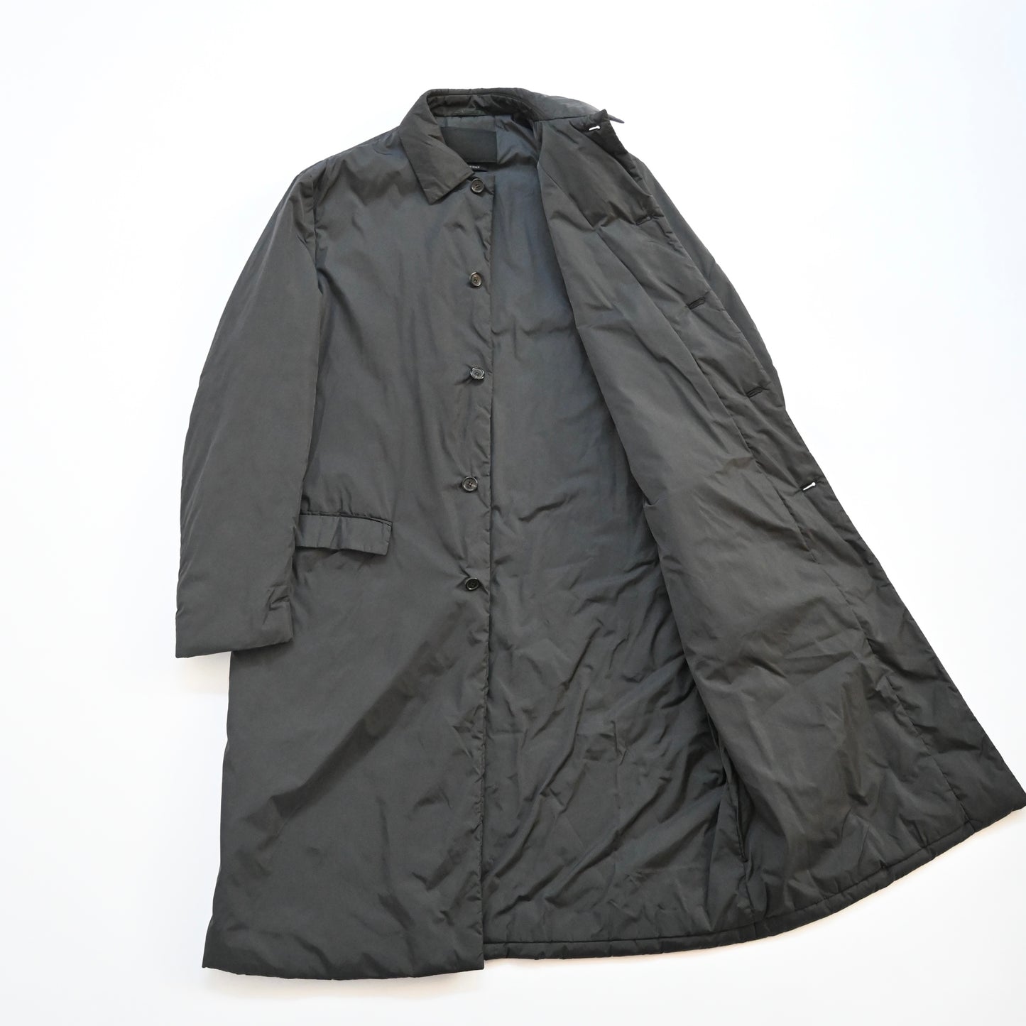 1998aw prada padded nylon long coat L