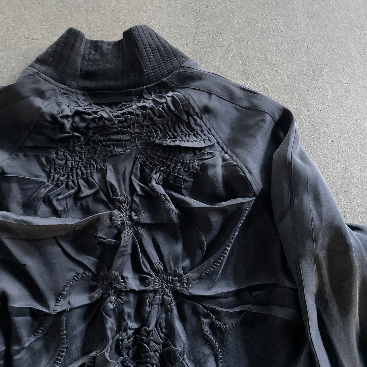 1997ss jean paul gaultie haute couture acetate bomber jacket 48