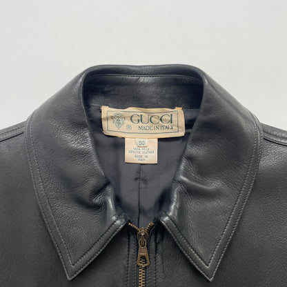 1980s gucci short leather blouson 50