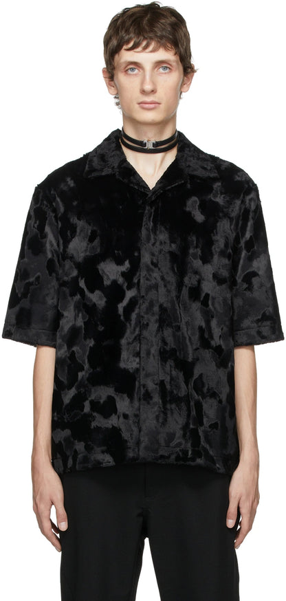 2021ss 1017 alyx 9sm  camp collar faux pony hair shirt 46